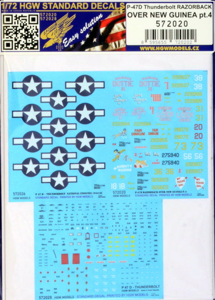 1/72 Decals P-47D Thunderbolt 58th FG o.N.Guinea 4