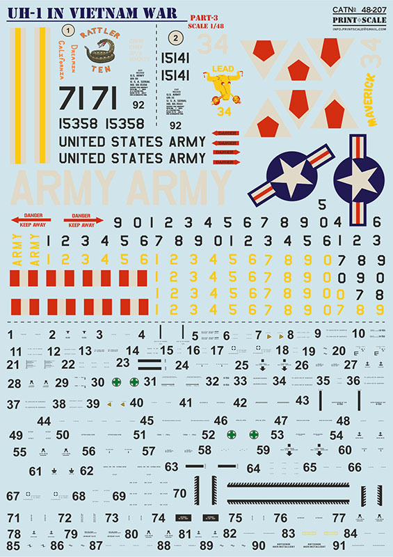 1/48 UH-1 in Viet Nam War  Part 3 (wet decals)