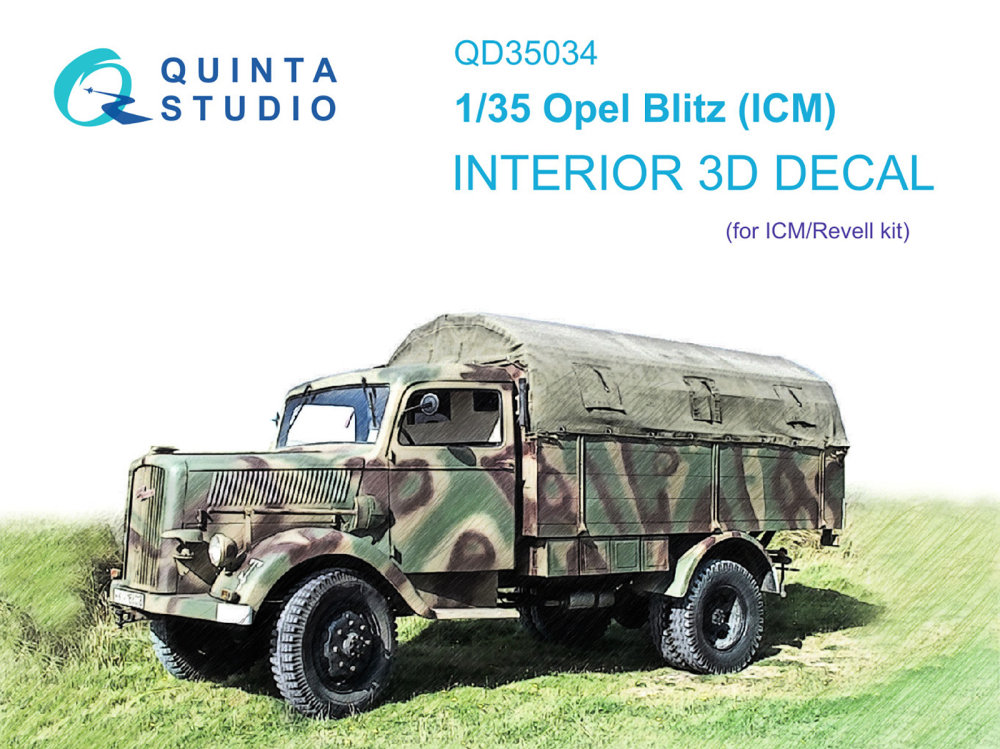 1/35 Opel Blitz 3D-Print&col. Interior (ICM)