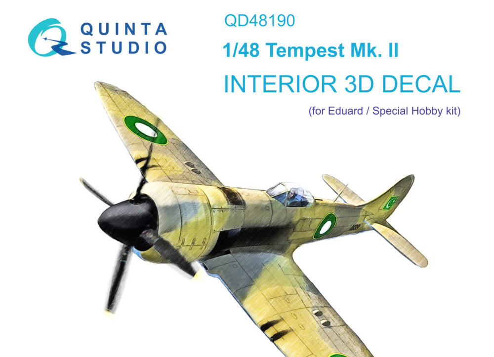 1/48 Tempest Mk.II 3D-Print&col. Interior (EDU)