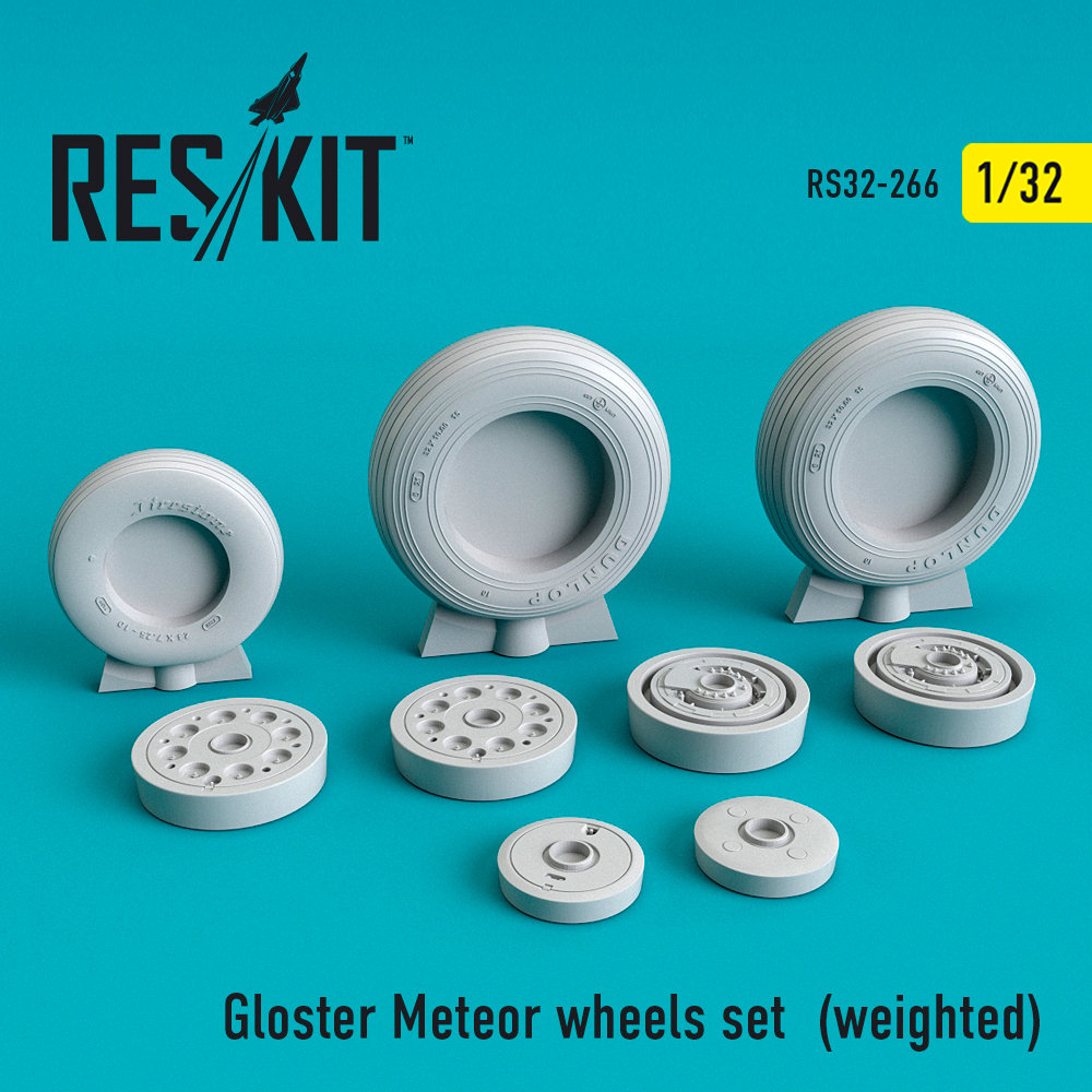 1/32 Gloster Meteor wheels set (weighted) 