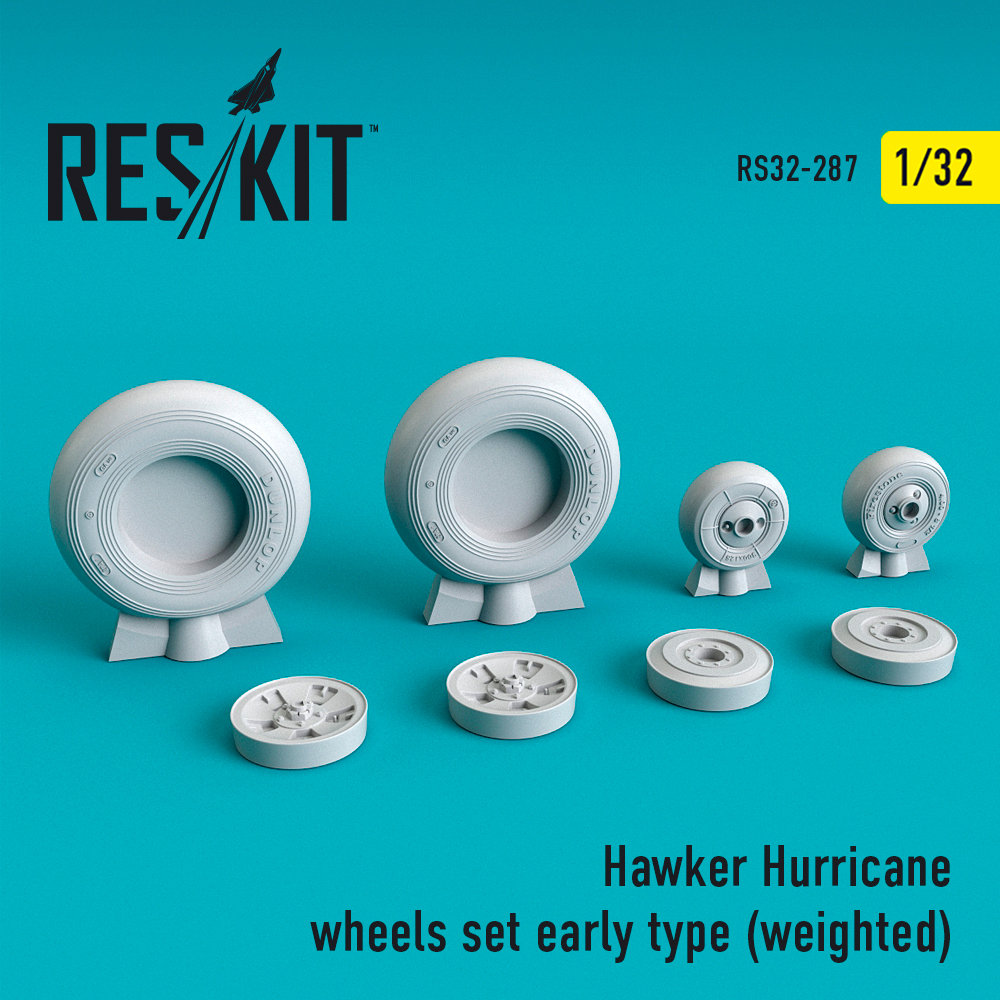 1/32 Hawker Hurricane wheels early type (weighted)