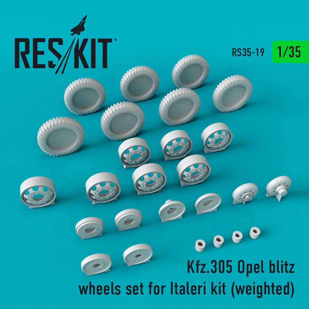 1/35 Kfz.305 Opel blitz wheels set weighted (ITAL)