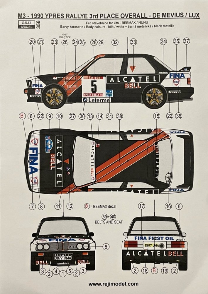 1/24 BMW M3 1990 Ypres Rally 3rd place overall