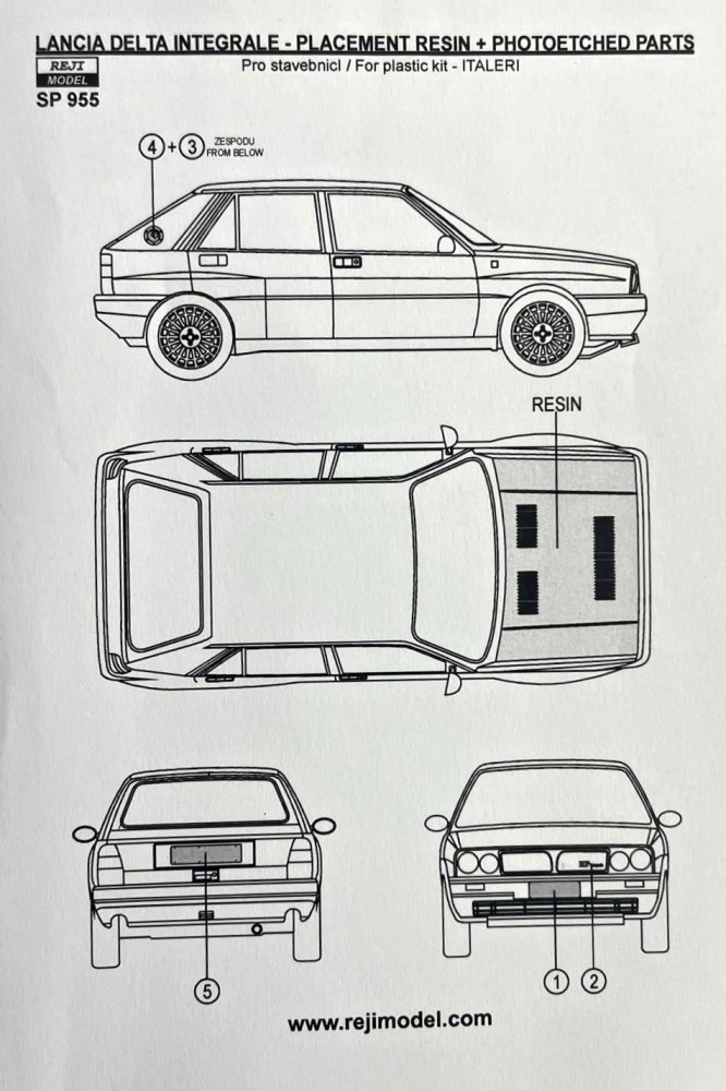 1/24 Lancia Delta HF Integrale - upgrade resin&PE