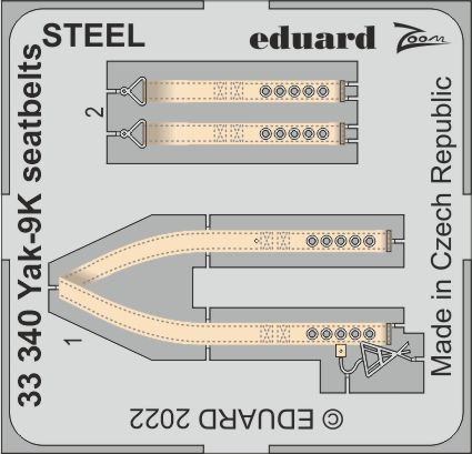 1/32 Yak-9K seatbelts STEEL (ICM)