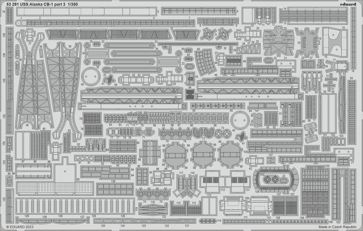 SET 1/350 USS Alaska CB-1 part 3 (HOBBYB)