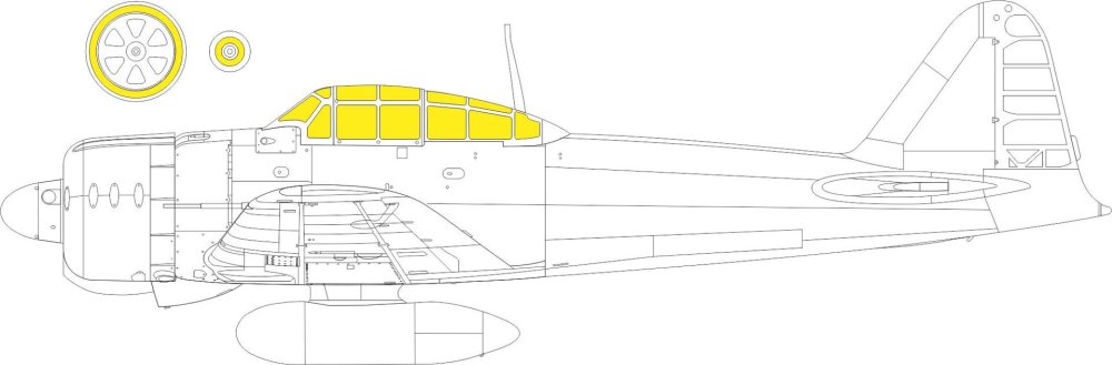 Mask 1/48 A6M2-N Rufe TFace (EDU)