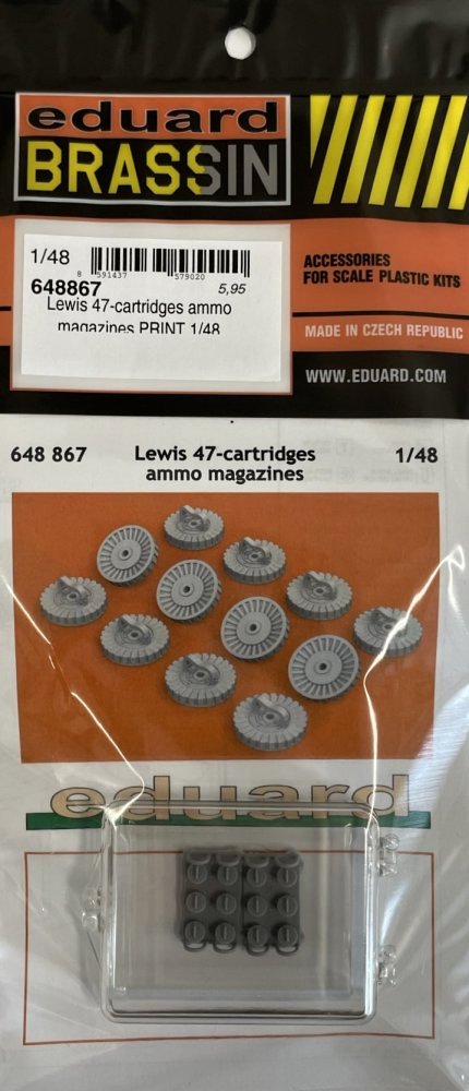 BRASSIN 1/48 Lewis 47-cartridges ammo magazines 