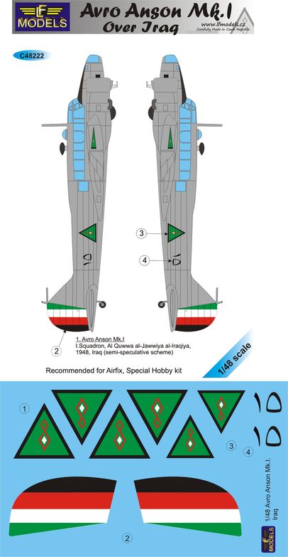 1/48 Decals Avro Anson Mk.I over Iraq