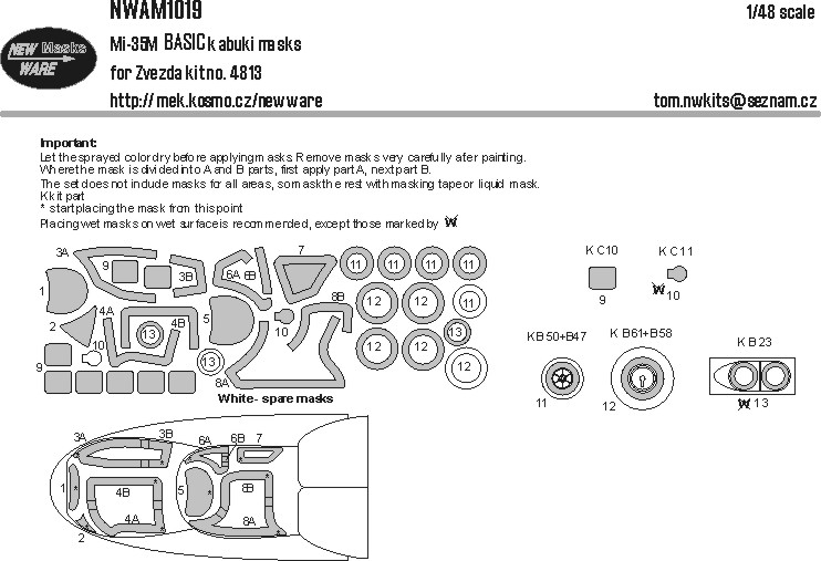 1/48 Mask Mi-35M BASIC (ZVE 4813)