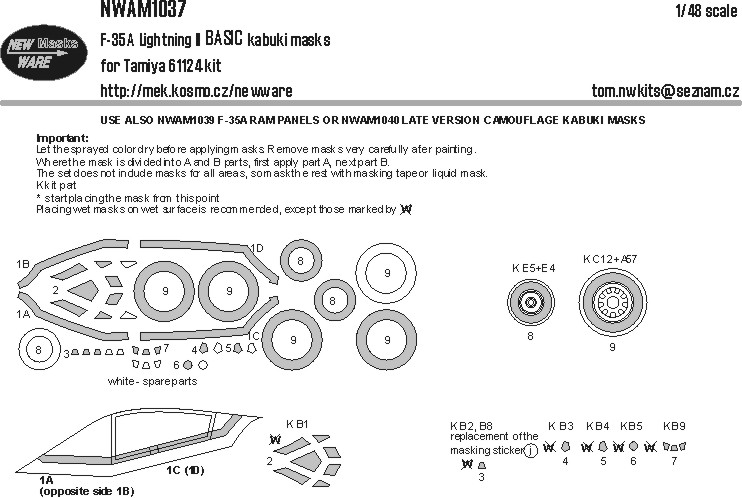 1/48 Mask F-35A Lightning II BASIC (TAM)