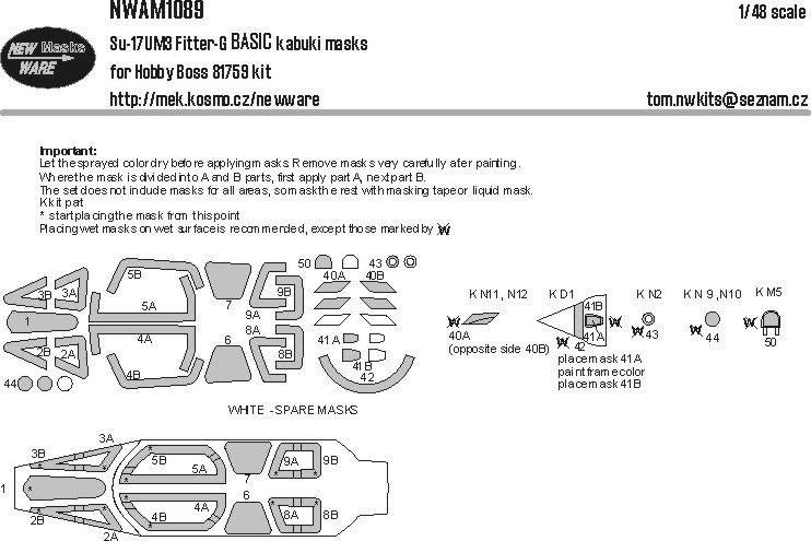 1/48 Mask Su-17UM3 Fitter-G BASIC (HOBBYB 81759)