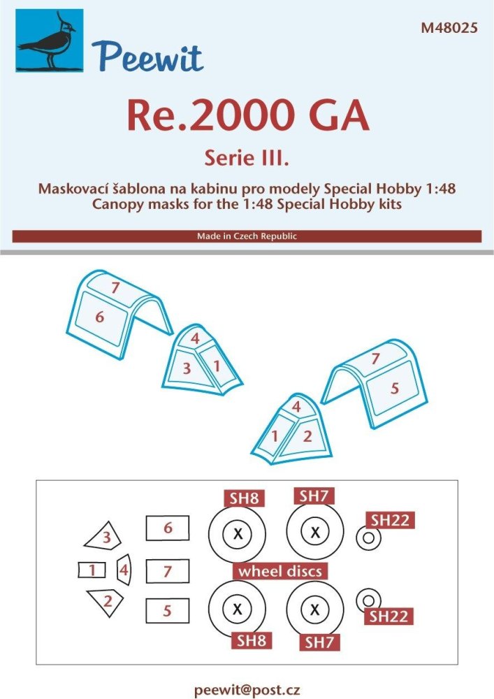 1/48 Canopy mask Re.2000 GA Serie III (SP.H.)