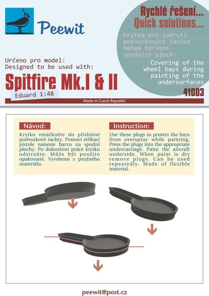 1/48 Wheel bay cover for Spitfire Mk.I/II (EDU)