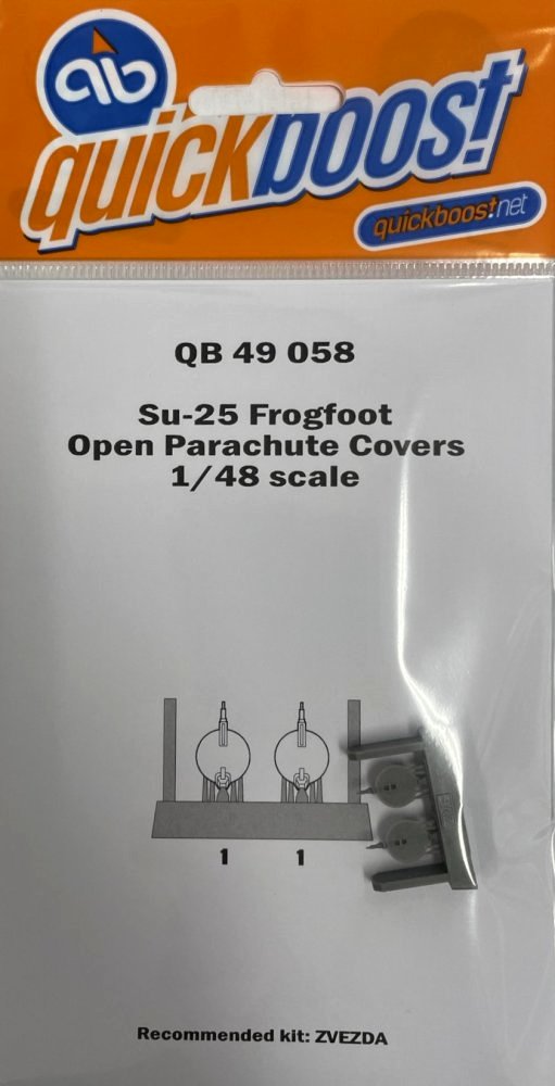 1/48 Su-25 Frogfoot open parachute covers (ZVE)