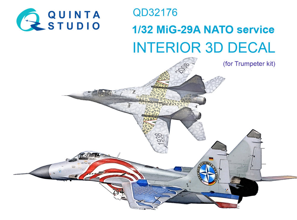 1/32 MiG-29A NATO service 3D-Printed&col. Interior