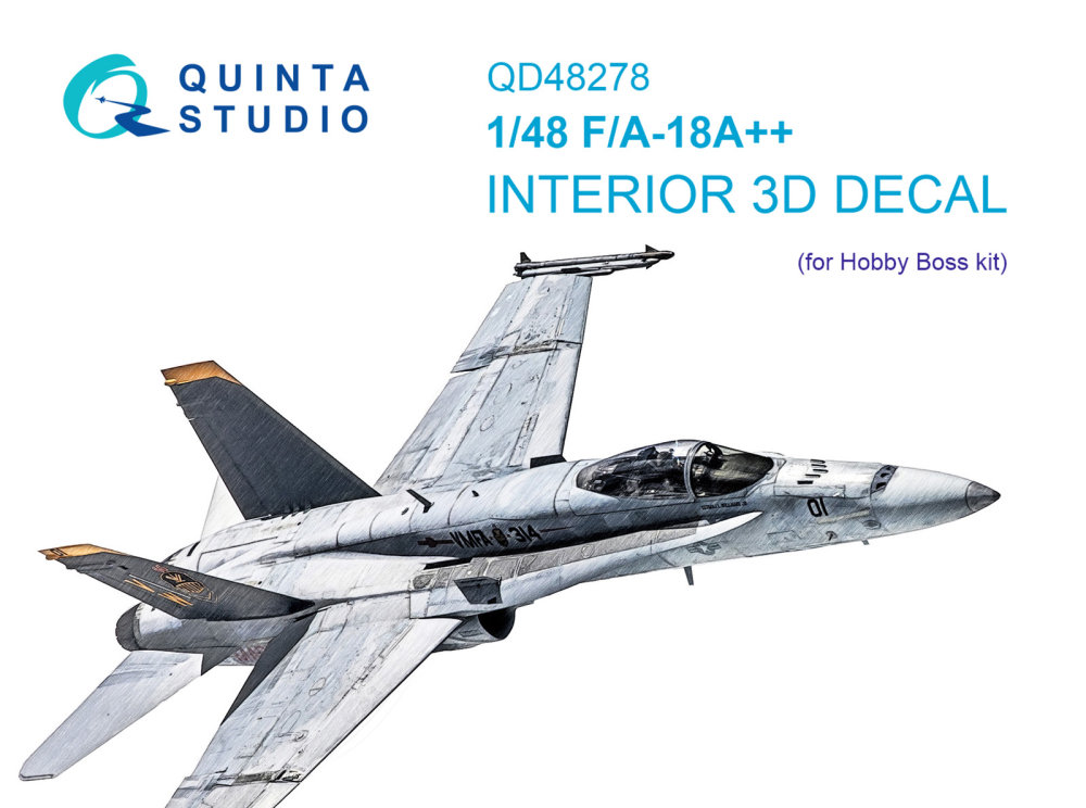 1/48 F/A-18A++ 3D-Print & col. Interior (HOBBYB)