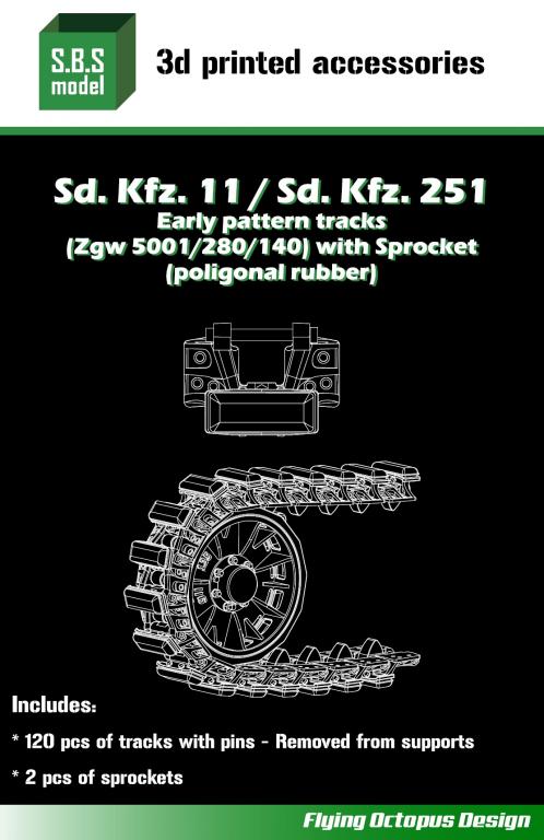 1/35 Sd.Kfz.251 Early Patt.tracks+sprocket polig.