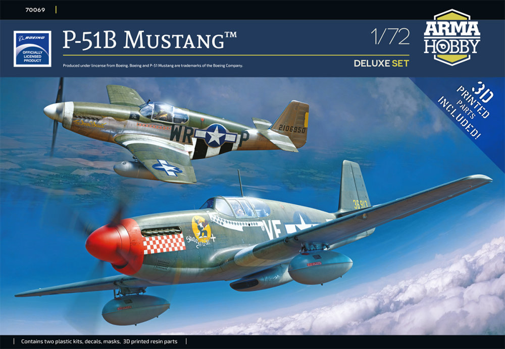 1/72 P-51B Mustang DELUXE SET 2-in-1 (8x camo)