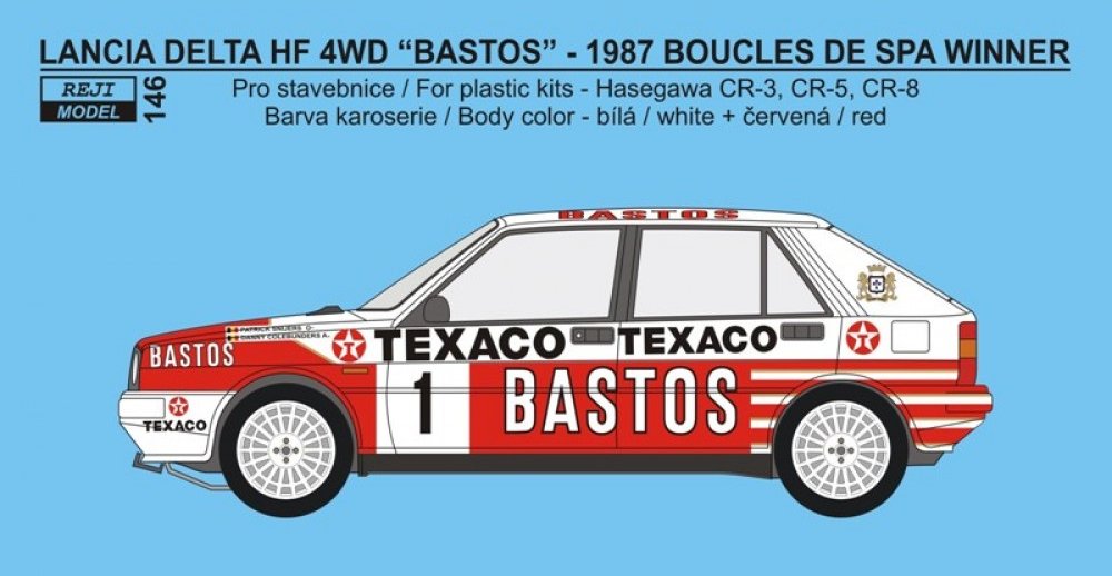 1/24 Transkit Lancia Delta HF 4WD 1987 Bouc.de Spa