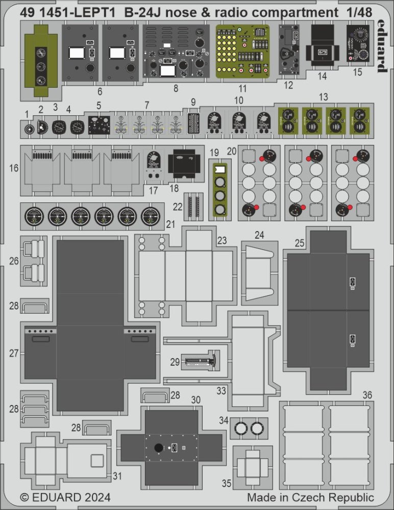 SET B-24J nose & radio compartment (HOBBYB)