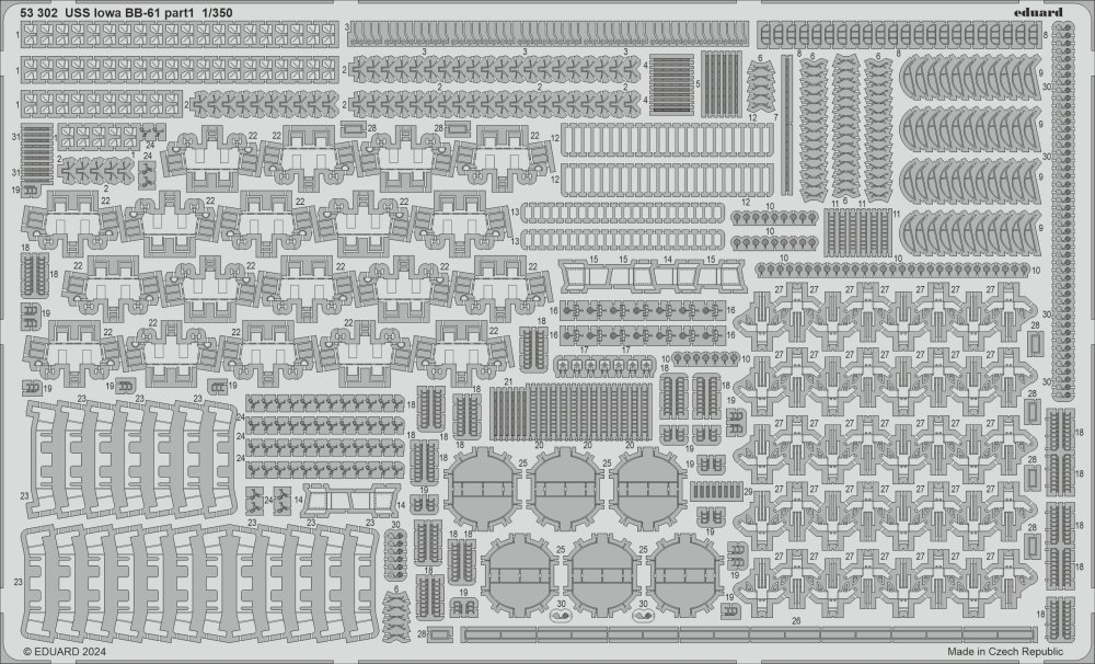 SET 1/350 USS Iowa BB-61 part 1 (HOBBYB)