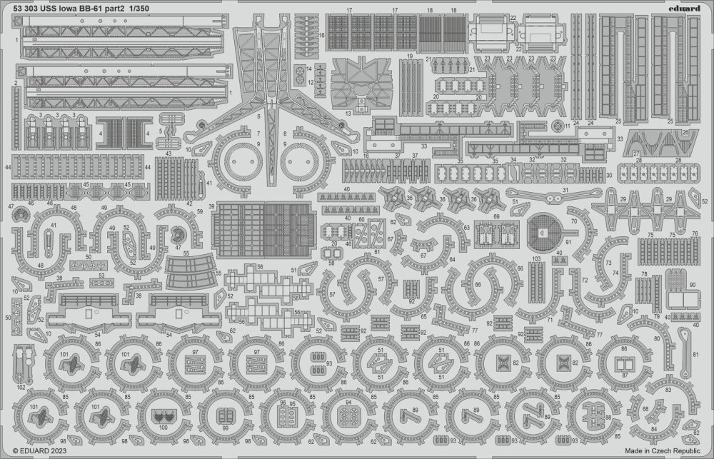 SET 1/350 USS Iowa BB-61 part 2 (HOBBYB)