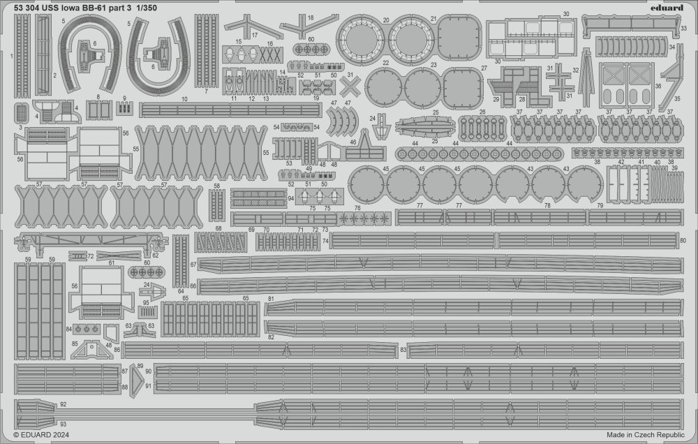 SET 1/350 USS Iowa BB-61 part 3 (HOBBYB)