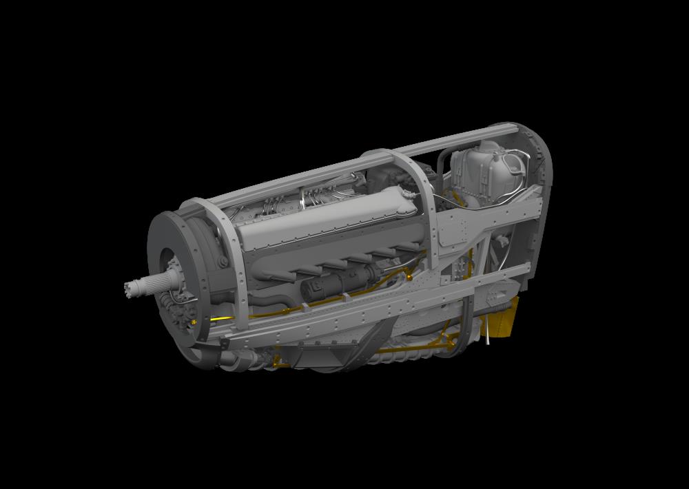 BRASSIN 1/48 P-51B/C engine (EDU)