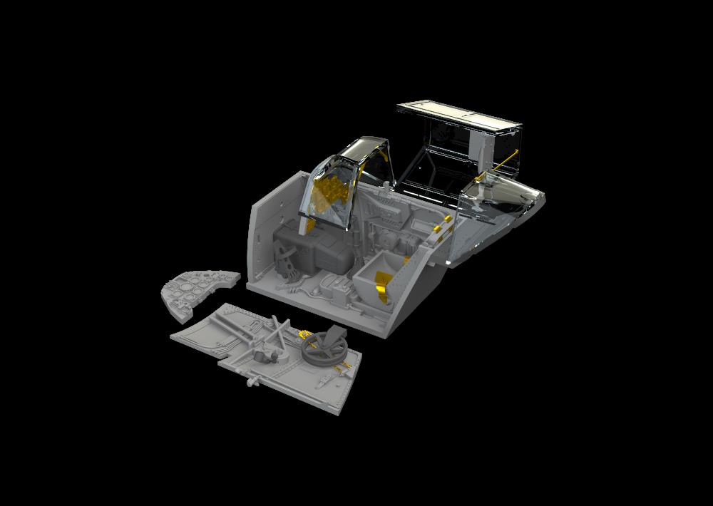 BRASSIN 1/48 Bf 109F cockpit w/ early seat PRINT