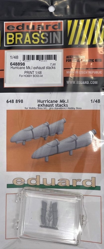 BRASSIN 1/48 Hurricane Mk.I exhaust stacks PRINT