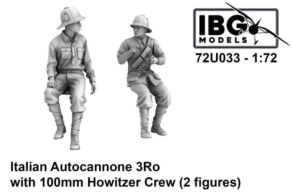 1/72 Italian Autocann. 3Ro w/ 100mm Howitzer Crew