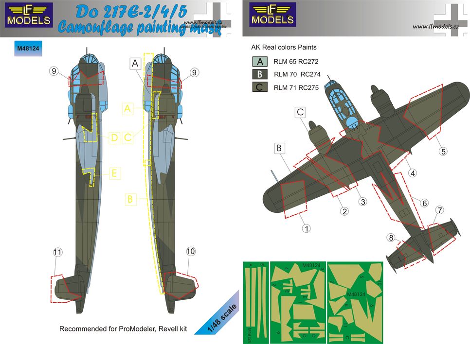 1/48 Mask Do 217 E-2/4/5 Camouflage (PROMOD./REV)