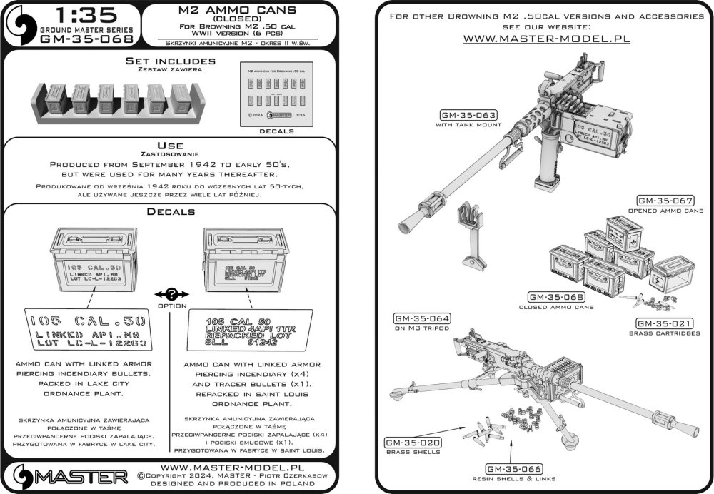 1/35 M2 ammunition cans for Browning M2 - closed