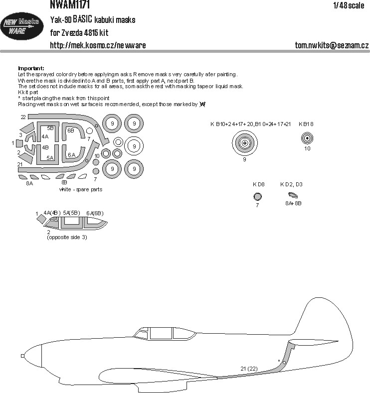 1/48 Mask Yak-9D BASIC (ZVE)