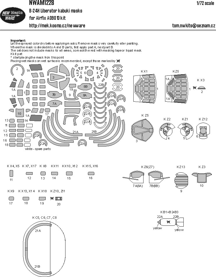 1/72 Mask B-24H Liberator (AIRFIX A09010)