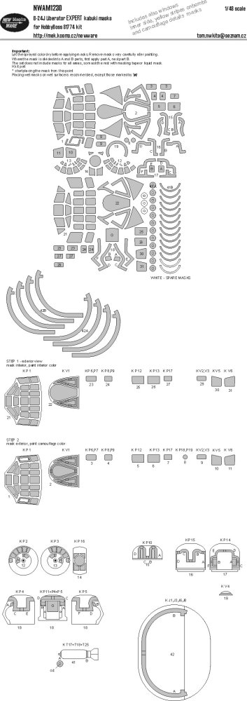 1/48 Mask B-24J Liberator EXPERT (HOBBYB)