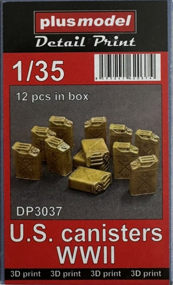 1/35 U.S. canisters WWII, 12 pcs. (3D Print)