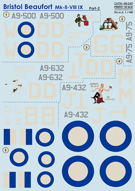 1/48 Bristol Beaufort RAAF (wet decal)