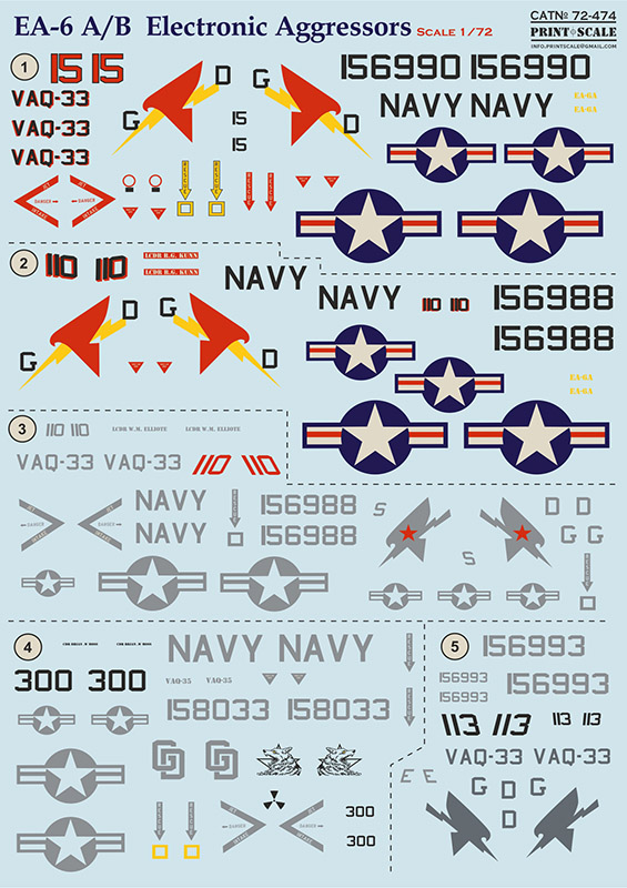 1/72 Grumman EA-6A Intruder El.Aggressor (decal)