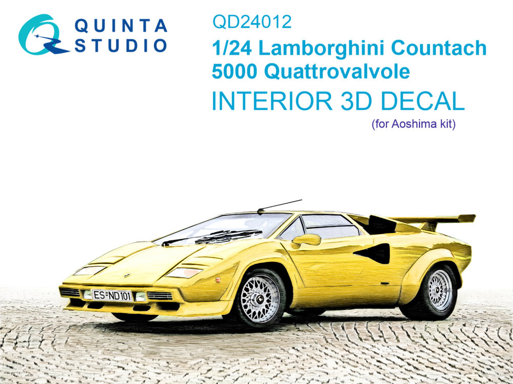 1/24 Lamborghini Countach 5000 QV 3D-Pr.&col.Int.