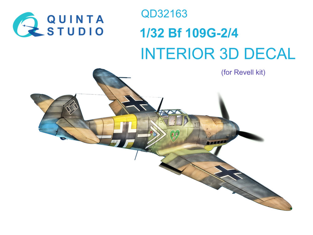 1/32 Bf 109G-2/4 3D-Print.&col.Interior (REV)