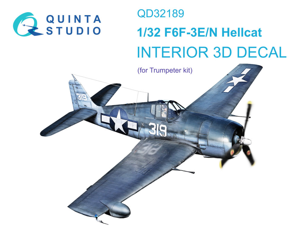 1/32 F6F-3E/N Hellcat 3D-Print.&col.Inter. (TRUMP)