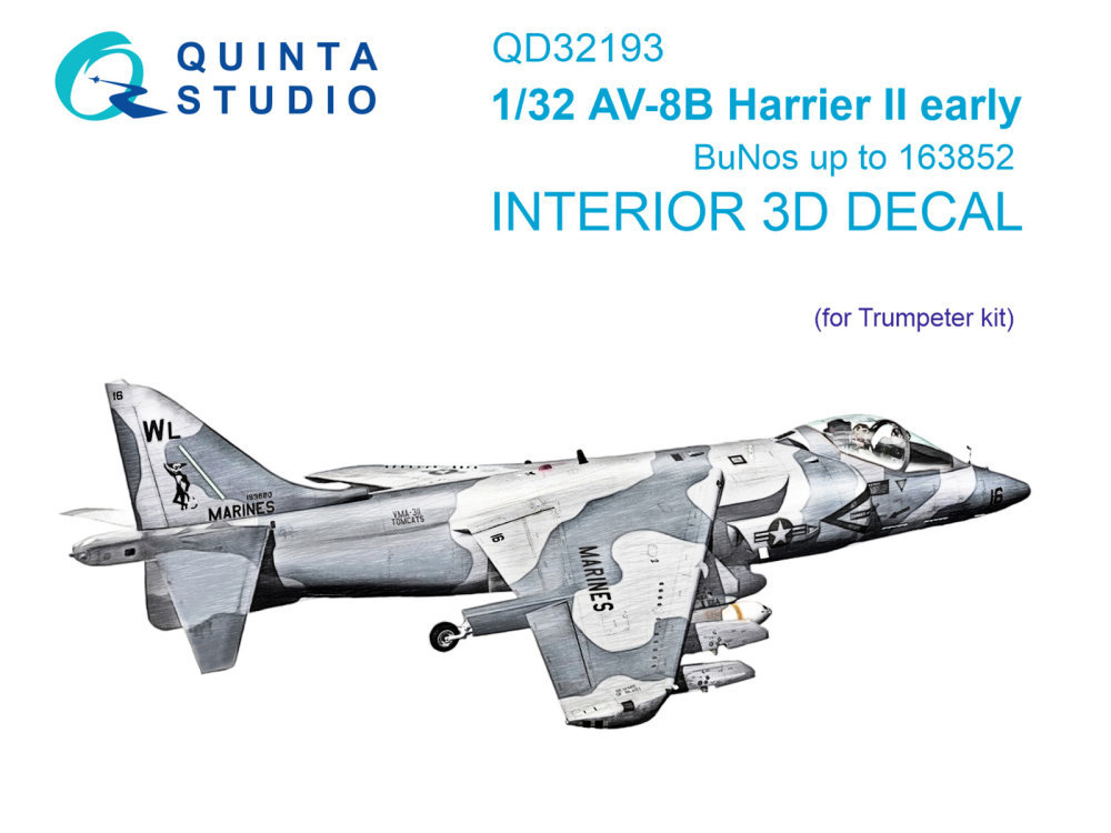 1/32 AV-8B Harrier II early 3D-Print.&col.Interior