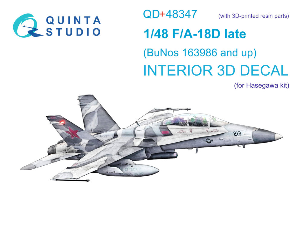 1/48 FA-18D late 3D-Print.&col.Interior (HAS)