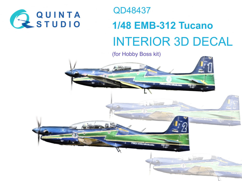 1/48 EMB-312 Tucano 3D-Prin.&col.Interior (HOBBYB)