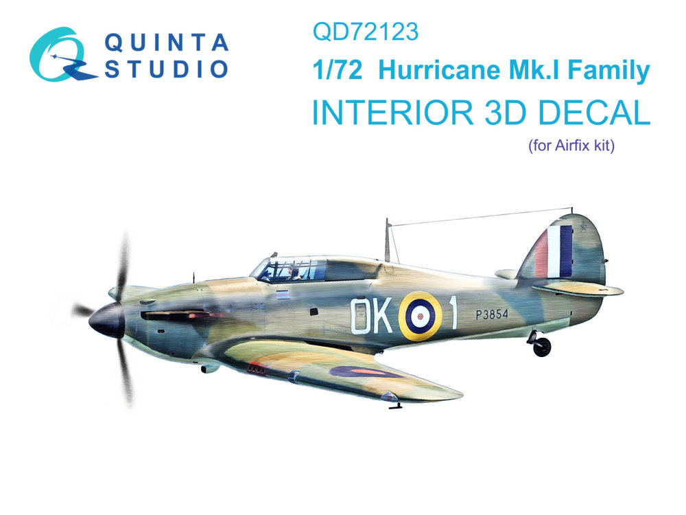 1/72 Hurricane Mk.I family 3D-Print.&col.Interior 
