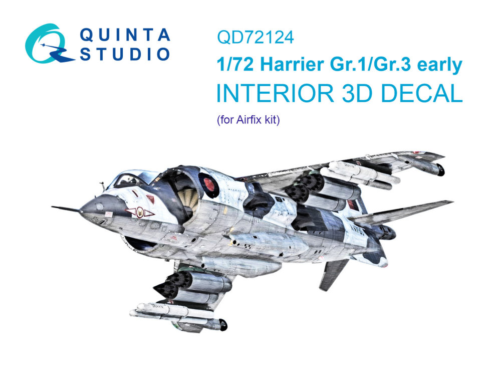 1/72 Harrier Gr.1/Gr.3 early 3D-Print.&col.Inter.