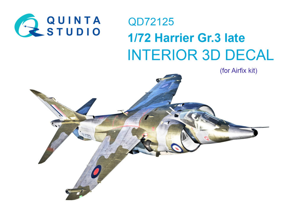 1/72 Harrier Gr.3 late 3D-Pr.&col.Interior (AIRF)